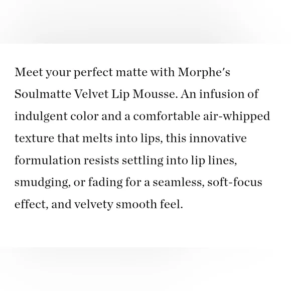 Morphe Soulmatte Velvet Lip Mousse | Wifey | Brand New in Box - Picture 8 of 15
